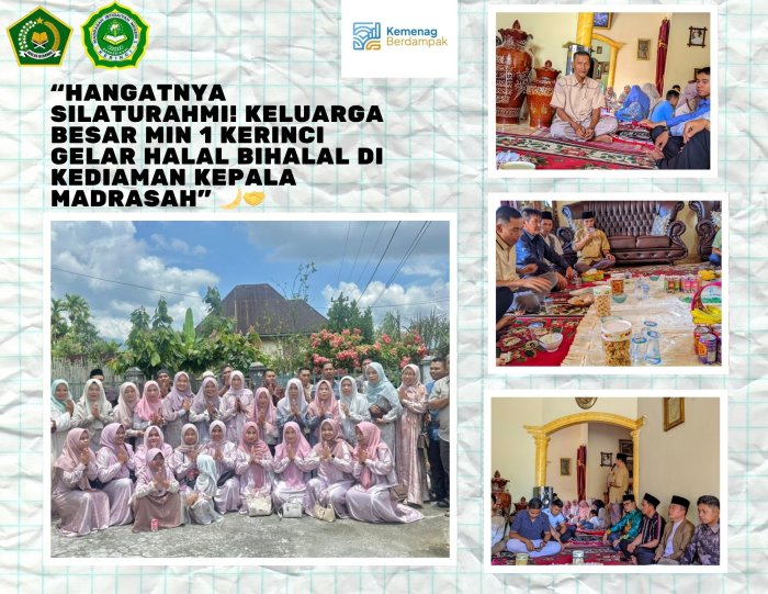 Hangatnya Silaturahmi! Keluarga Besar MIN 1 Kerinci Gelar Halal Bihalal di Kediaman Kepala Madrasah