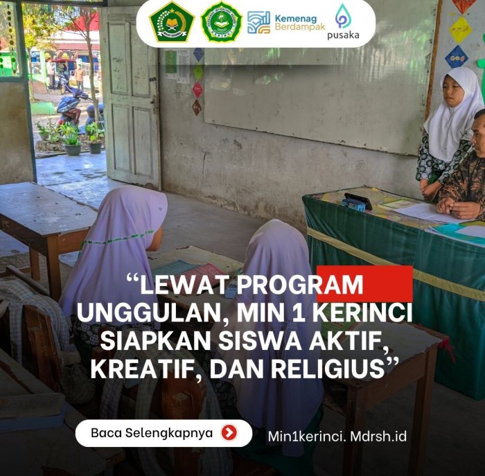 Lewat Program Unggulan, MIN 1 Kerinci Siapkan Siswa Aktif, Kreatif, dan Religius