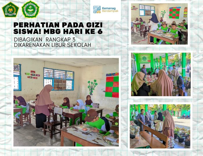 Perhatian pada Gizi Siswa! MBG Hari Ke-6 di MIN 1 Kerinci Dibagikan Rangkap Tiga Karena Libur Sekolah