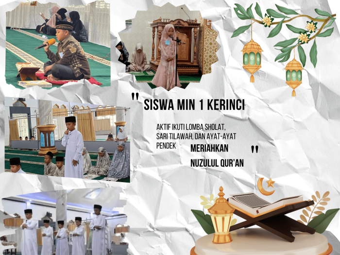 Meriahkan Nuzulul Quran, Siswa MIN 1 Kerinci Aktif Ikuti Lomba Sholat, Sari Tilawah, dan Ayat-Ayat Pendek
