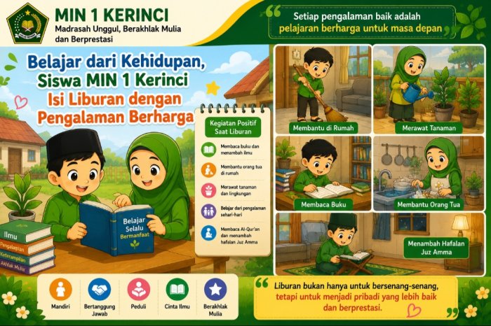 Belajar dari Kehidupan, Siswa MIN 1 Kerinci Isi Liburan dengan Pengalaman Berharga
