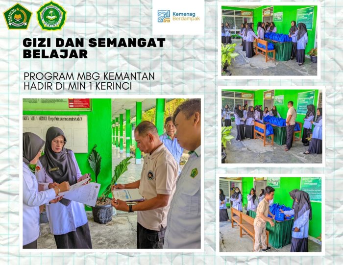 Gizi dan Semangat Belajar! MBG Kemantan Perdana Hadir di MIN 1 Kerinci 💪📖