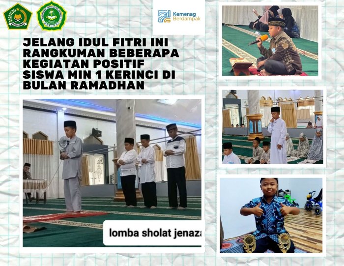 Jelang Idul Fitri, Ini Rangkuman Kegiatan Positif Siswa MIN 1 Kerinci Selama Ramadhan 
