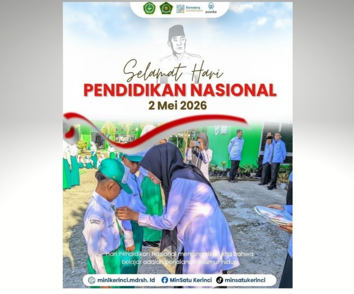 MIN 1 Kerinci Mengucapkan Selamat Hardiknas: Pendidikan Adalah Kunci Peradaban