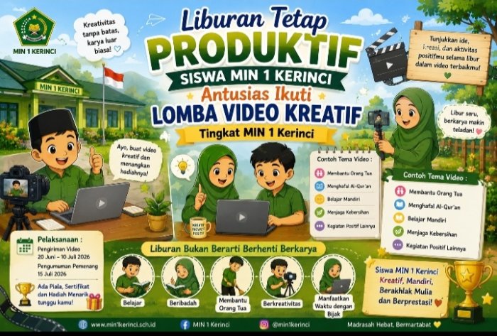 Liburan Tetap Produktif, Siswa MIN 1 Kerinci Antusias Ikuti Lomba Video Kreatif