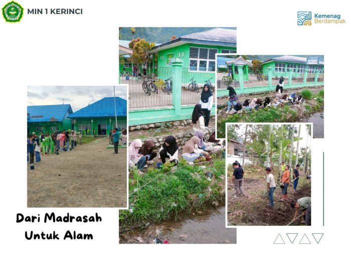 Dari Madrasah untuk Alam: Siswa MIN 1 Kerinci Turun Langsung Rawat Lingkungan
