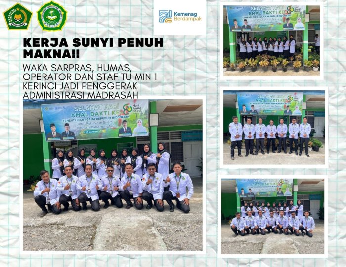 Kerja Sunyi Penuh Makna! Waka Sarpras, Humas, Operator dan Staf TU MIN 1 Kerinci Jadi Penggerak Administrasi Madrasah