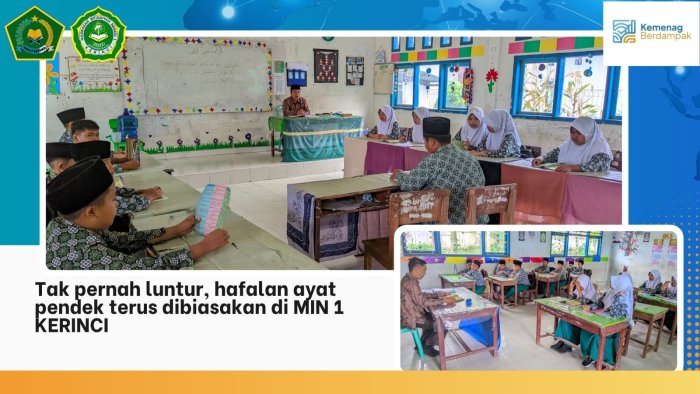 Tradisi Baik Terjaga: Kebiasaan Hafalan Ayat Pendek Tetap Jadi Rutinitas di MIN 1 Kerinci 📖✨