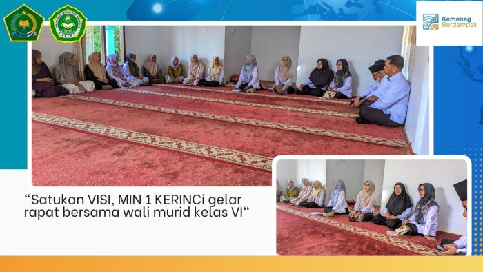 Satukan Visi, MIN 1 Kerinci Gelar Rapat Bersama Wali Murid Kelas VI