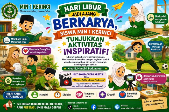 Hari Libur Jadi Ajang Berkarya, Siswa MIN 1 Kerinci Tunjukkan Aktivitas Inspiratif