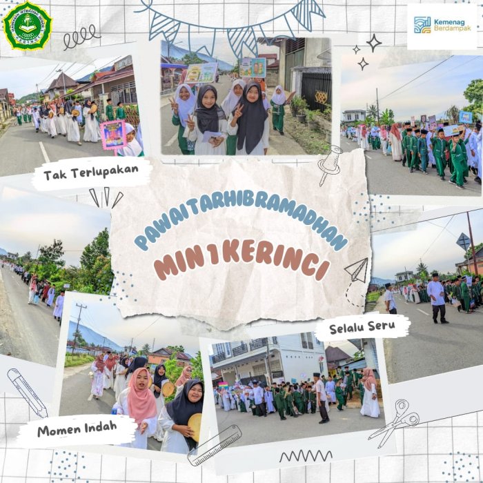 langkah Ceria Menyambut Ramadhan 1447 H, Keluarga Besar MIN 1 Kerinci Gelar Pawai Tarhib Ramadhan