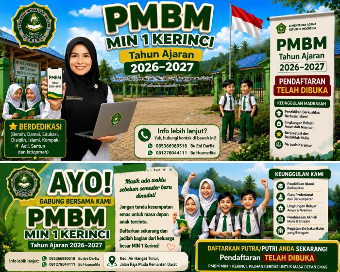 MIN 1 KERINCI Buka PMBM, Tawarkan Pendidikan ISLAMI & BERKARAKTER