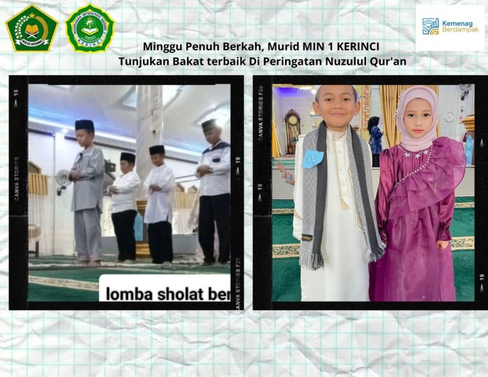 📖✨ Minggu Penuh Berkah! Siswa MIN 1 Kerinci Tunjukkan Bakat Terbaik di Peringatan Nuzulul Quran Desa Kemantan