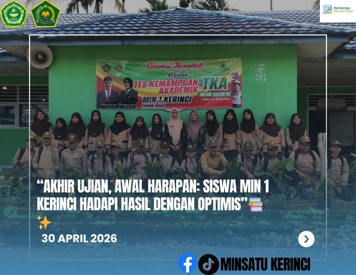 Akhir Ujian, Awal Harapan: Siswa MIN 1 Kerinci Hadapi Hasil dengan Optimis