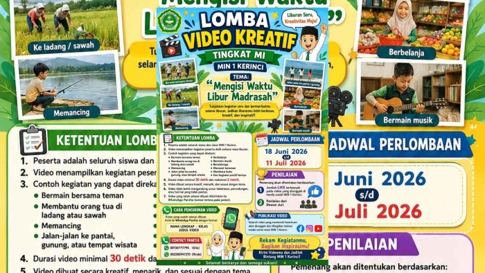 MIN 1 Kerinci Gelar Lomba Video Kreatif untuk Mengisi Liburan Madrasah dengan Kegiatan Positif dan Inspiratif