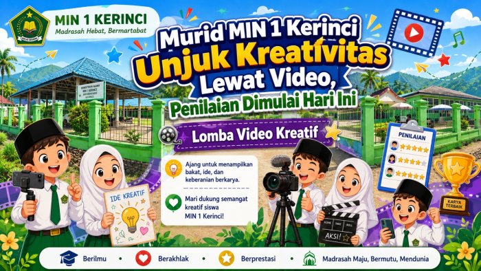 Murid MIN 1 Kerinci Unjuk Kreativitas Lewat Video, Penilaian Dimulai Hari Ini