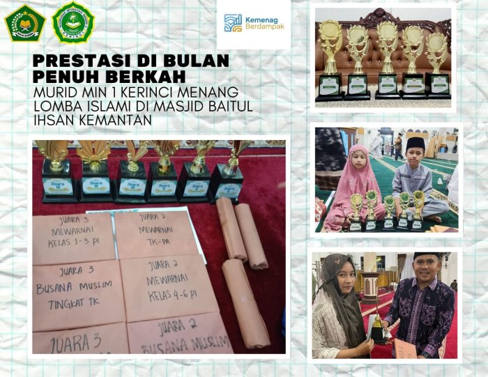 Prestasi di Bulan Penuh Berkah! Siswa MIN 1 Kerinci Menang Lomba Islami di Masjid Baitul Ihsan Kemantan