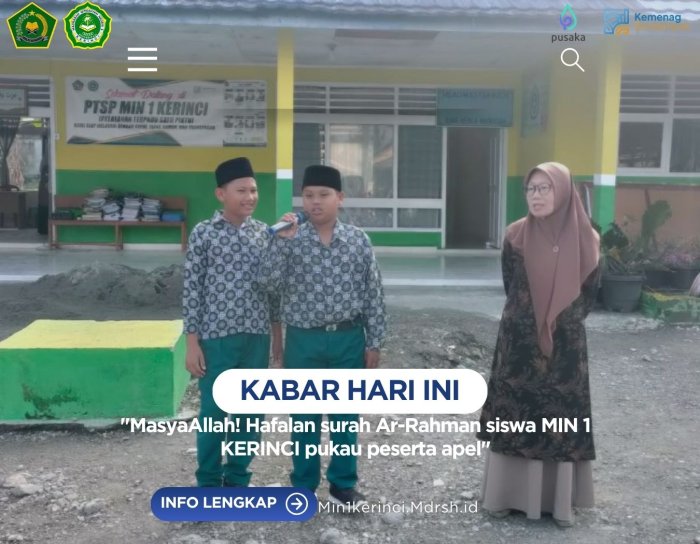 Masyaallah! Hafalan Surah Ar-Rahman Siswa MIN 1 Kerinci Pukau Peserta Apel