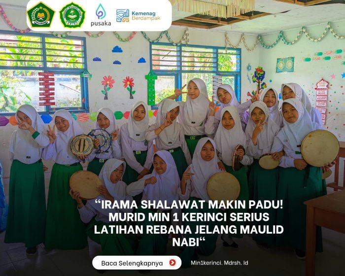Irama Shalawat Makin Padu! Murid MIN 1 Kerinci Serius Latihan Rebana Jelang Maulid Nabi Irama Shalawat Makin Padu! Murid MIN 1 Kerinci Serius Latihan Rebana Jelang Maulid Nabi