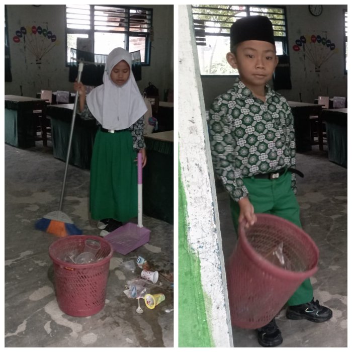 Siswa MIN 1 Kerinci Aktif Laksanakan Piket Kelas untuk Menumbuhkan Disiplin dan Kepedulian Lingkungan