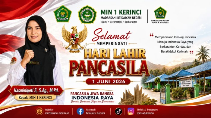 MIN 1 Kerinci Mengucapkan Selamat Memperingati Hari Lahir Pancasila 1 Juni 2026