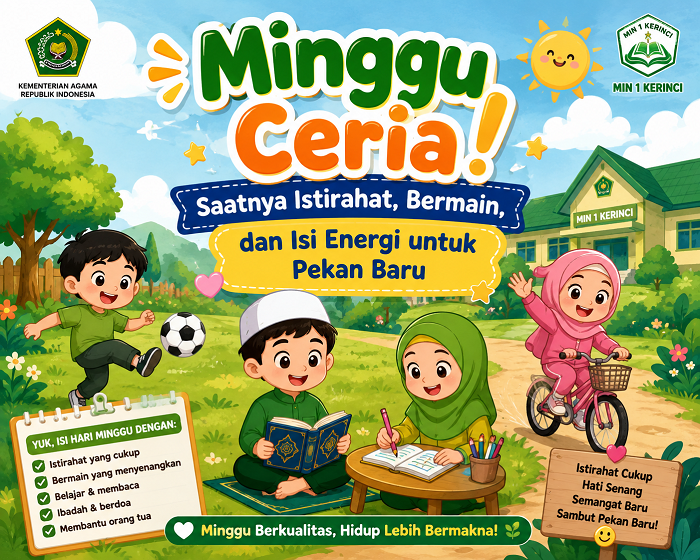 Minggu Ceria! Saatnya Istirahat, Bermain, dan Isi Energi untuk Pekan Baru Minggu Ceria! Saatnya Istirahat, Bermain, dan Isi Energi untuk Pekan Baru