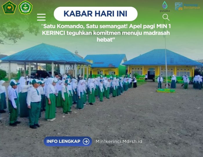 Satu Komando, Satu Semangat! Apel Pagi MIN 1 Kerinci Teguhkan Komitmen Menuju Madrasah Hebat