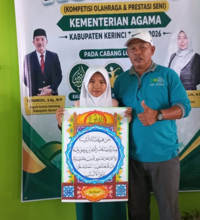 Asah Kreativitas dan Semangat Berkompetisi, Siswa MIN 1 Kerinci Ikuti Lomba Kaligrafi KOMPAS Kabupaten Kerinci