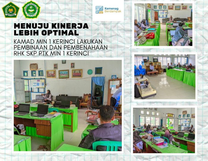 Menuju Kinerja Lebih Optimal! Kamad MIN 1 Kerinci Lakukan Pembinaan dan Pembenahan RHK SKP 