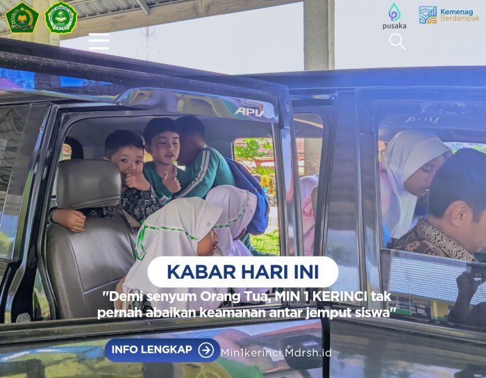 Demi Senyum Orang Tua, MIN 1 Kerinci Tak Pernah Abaikan Keamanan Antar Jemput Siswa