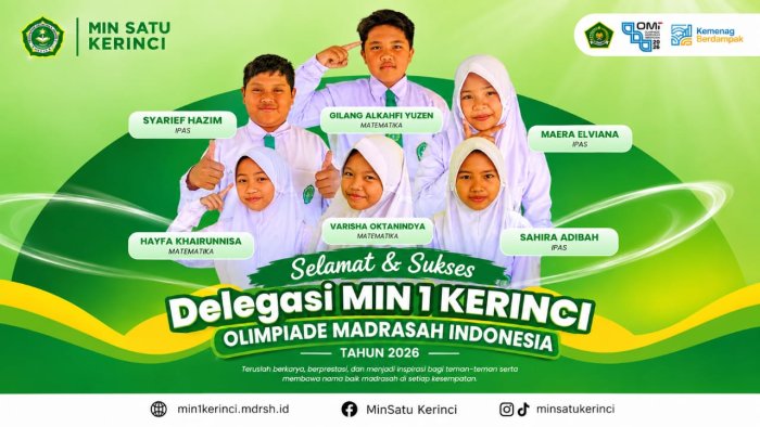 Dari Madrasah untuk Indonesia: Generasi Emas MIN 1 Kerinci Siap Mengukir Prestasi Dari Madrasah untuk Indonesia: Generasi Emas MIN 1 Kerinci Siap Mengukir Prestasi