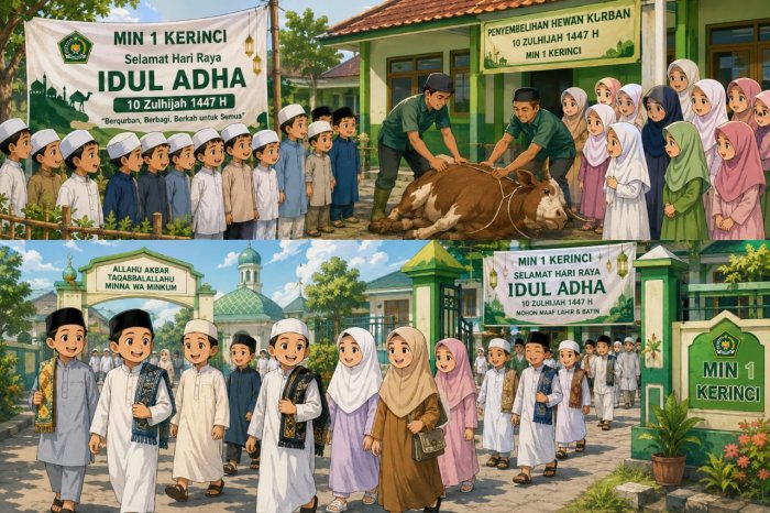 Semangat Idul Adha di MIN 1 Kerinci: Belajar Ikhlas, Berbagi, dan Bersyukur
