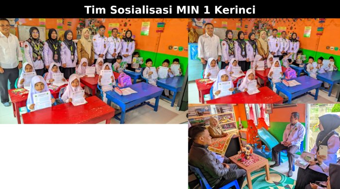 Menjemput Generasi Hebat Sejak Dini, Tim Sosialisasi TK Al-Ihsan Kemantan Tinggi Kenalkan MIN 1 Kerinci