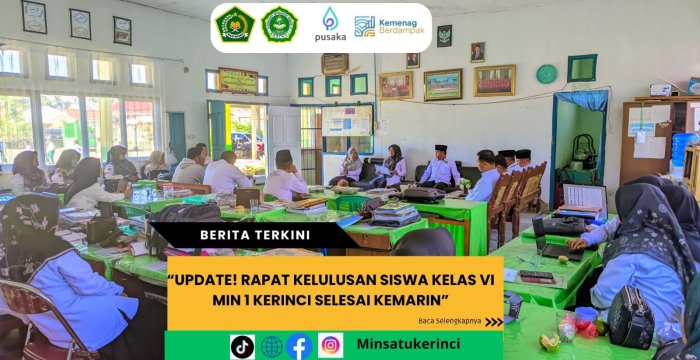 Update! Rapat Kelulusan Siswa Kelas VI MIN 1 Kerinci Selesai Kemarin