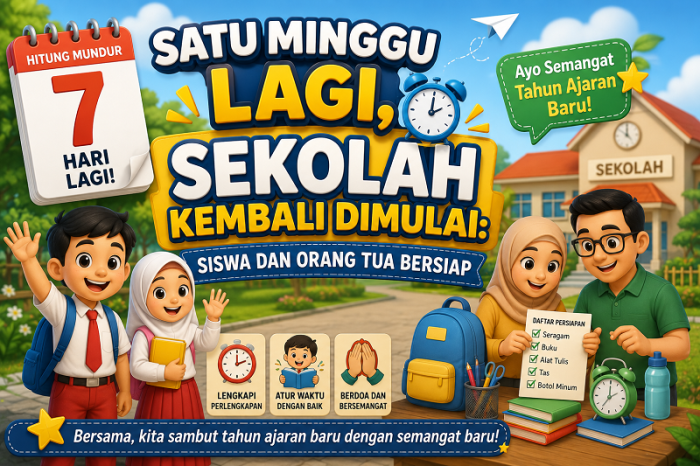 Satu Minggu Lagi, Sekolah Kembali Dimulai: Siswa dan Orang Tua Bersiap