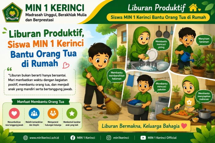 Liburan semester Siswa MIN 1 Kerinci Bantu Orang Tua di Rumah Liburan semester Siswa MIN 1 Kerinci Bantu Orang Tua di Rumah
