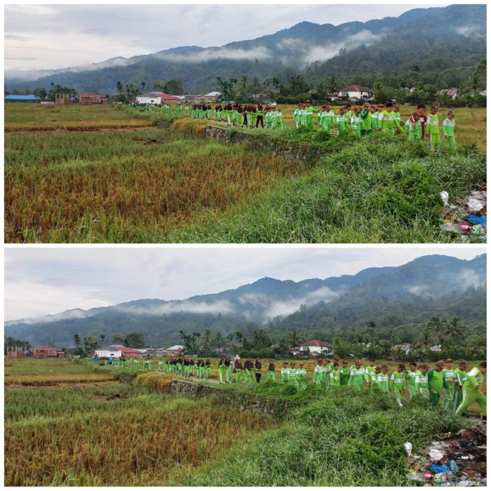 Langkah Sehat di Tengah Hamparan Alam: Kegiatan Jalan Santai Siswa MIN 1 Kerinci yang Penuh Semangat