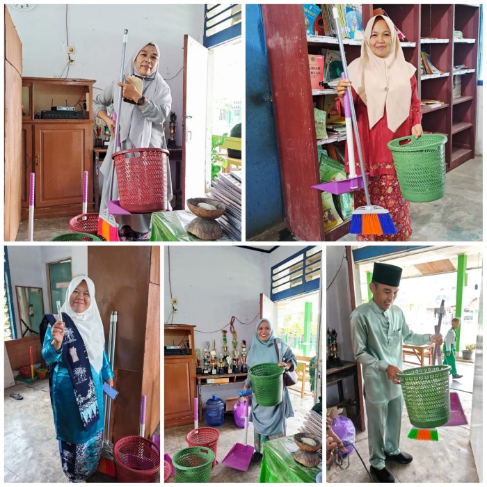 Dukung Kebersihan Lingkungan, MIN 1 Kerinci Lengkapi Setiap Kelas dengan Alat Kebersihan