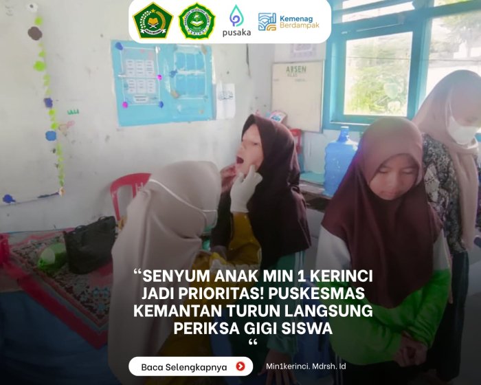 Senyum Anak MIN 1 Kerinci Jadi Prioritas! Puskesmas Kemantan Turun Langsung Periksa Gigi Siswa