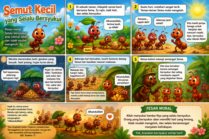Semut Kecil yang Selalu Bersyukur