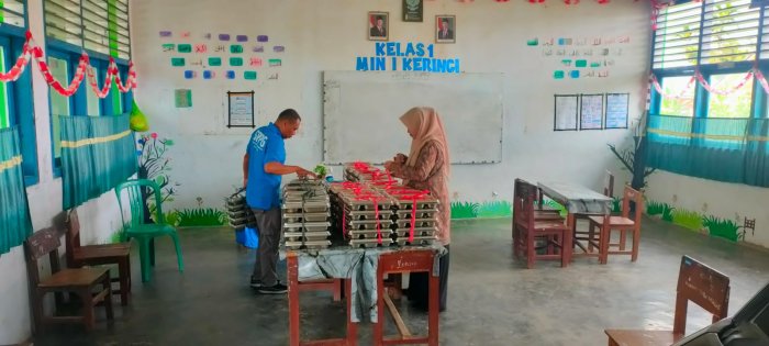 Penyaluran Makanan Bergizi Gratis (MBG) di MIN 1 Kerinci Berjalan Lancar