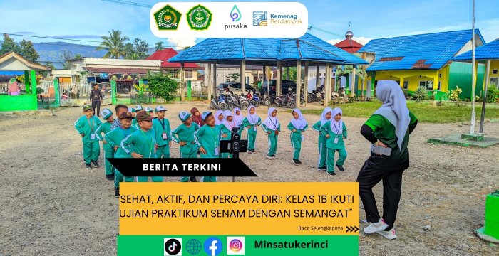 Sehat, Aktif, dan Percaya Diri: Kelas 1B Ikuti Ujian Praktikum Senam dengan Semangat