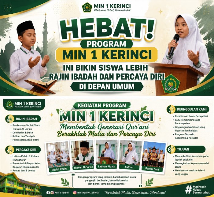 Hebat! Program MIN 1 KERINCI ini bikin siswa lebih rajin ibadah dan percaya diri didepan umum Hebat! Program MIN 1 KERINCI ini bikin siswa lebih rajin ibadah dan percaya diri didepan umum